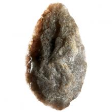 Handaxe made of quartz (egg shaped with a sharp edge)