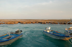Spring tide at Long reef exposes the enormous reef, which slopes steeply to 20m enabling unparalleled vessel access.