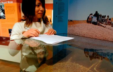 A student in Katta Djinoong Image copyright of the Western Australian Museum Photo by Norm Bailey